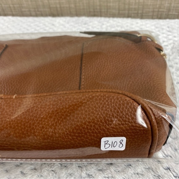 Steve Madden Boho Studded Strap Small Hobo Cognac With Gold Accented Handle - Picture 12 of 12